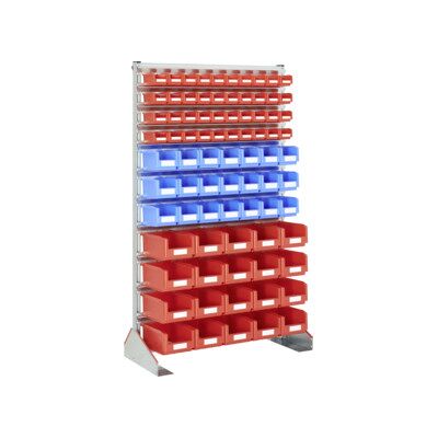 Racks fixes Bito p 500 bacs en bleu et rouge (13420) - Publicité Racks fixes Bito p 500 bacs en bleu et rouge (13420) - Publicité