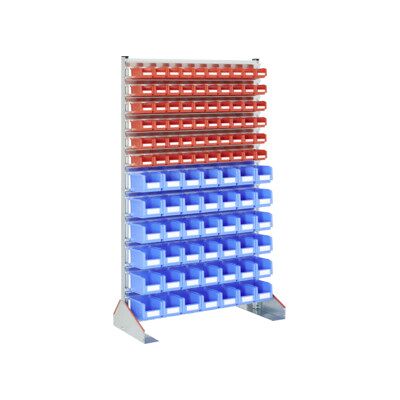 Racks fixes Bito p 500 bacs en bleu et rouge (19504) - Publicité Racks fixes Bito p 500 bacs en bleu et rouge (19504) - Publicité