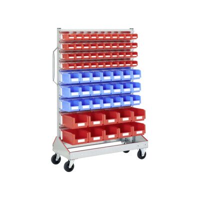 Racks mobiles p 510 Racks mobiles galvanisés Bito bacs bleu et rouge (13422) - Publicité Racks mobiles p 510 Racks mobiles galvanisés Bito bacs bleu et rouge (13422) - Publicité