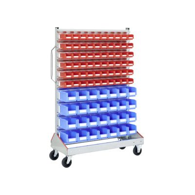 Racks mobiles p 510 Racks mobiles galvanisés Bito bacs bleu et rouge (19517) - Publicité Racks mobiles p 510 Racks mobiles galvanisés Bito bacs bleu et rouge (19517) - Publicité