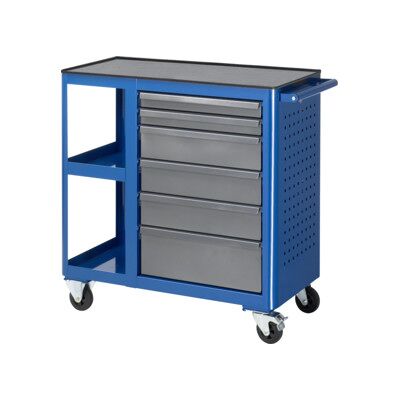 Rau Roller table de travail en métal avec 6 tiroirs 2 compartiments de rangement (02-6010-MT.555) - Publicité Rau Roller table de travail en métal avec 6 tiroirs 2 compartiments de rangement (02-6010-MT.555) - Publicité