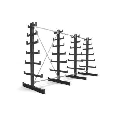 Rayonnage à bras en porte-à-faux STIER, double, 3 travées avec 6 niveaux décroissants 3900x2000x500 mm (904492) - Publicité Rayonnage à bras en porte-à-faux STIER, double, 3 travées avec 6 niveaux décroissants 3900x2000x500 mm (904492) - Publicité
