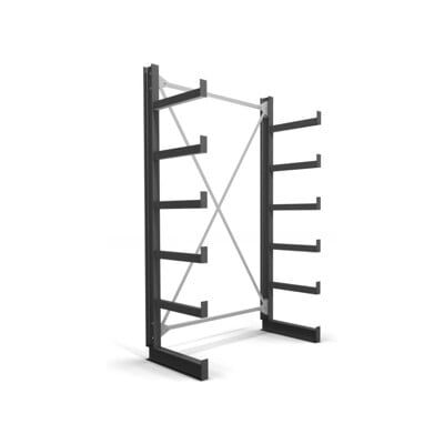 Rayonnage à bras en porte-à-faux STIER, simple, 1 travée avec 5 niveaux 1300x2000x500 mm (904475) - Publicité Rayonnage à bras en porte-à-faux STIER, simple, 1 travée avec 5 niveaux 1300x2000x500 mm (904475) - Publicité