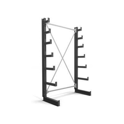 Rayonnage à bras en porte-à-faux STIER, simple, 1 travée avec 6 niveaux décroissants 1300x2000x500 mm (904485) - Publicité Rayonnage à bras en porte-à-faux STIER, simple, 1 travée avec 6 niveaux décroissants 1300x2000x500 mm (904485) - Publicité