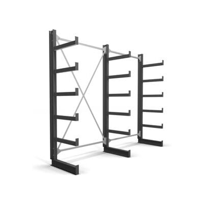 Rayonnage à bras en porte-à-faux STIER, simple, 2 travées avec 5 niveaux 2600x2000x500 mm (904476) - Publicité Rayonnage à bras en porte-à-faux STIER, simple, 2 travées avec 5 niveaux 2600x2000x500 mm (904476) - Publicité
