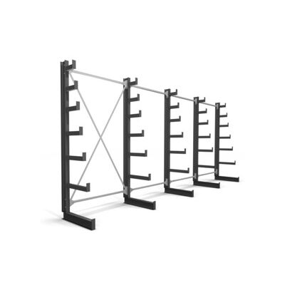 Rayonnage à bras en porte-à-faux STIER, simple, 4 travées avec 6 niveaux décroissants 5200x2000x500 mm (904488) - Publicité Rayonnage à bras en porte-à-faux STIER, simple, 4 travées avec 6 niveaux décroissants 5200x2000x500 mm (904488) - Publicité