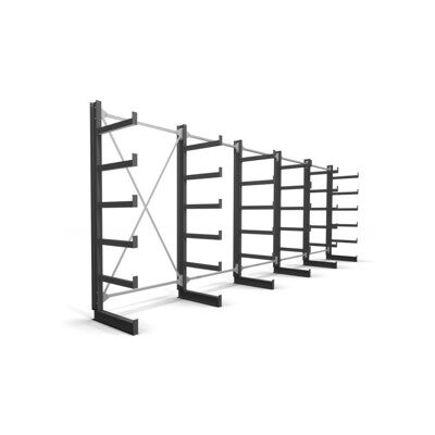 Rayonnage à bras en porte-à-faux STIER, simple, 5 travées avec 5 niveaux 6500x2000x500 mm (904479) - Publicité Rayonnage à bras en porte-à-faux STIER, simple, 5 travées avec 5 niveaux 6500x2000x500 mm (904479) - Publicité