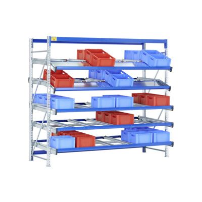 Rayonnage SDS / Rayonnage SF4 Bito L2260xH2500xT2500 mm 50RL, travée de montage droite/pliée bleu gentiane (C0860-0026) - Publicité Rayonnage SDS / Rayonnage SF4 Bito L2260xH2500xT2500 mm 50RL, travée de montage droite/pliée bleu gentiane (C0860-0026) - Publicité