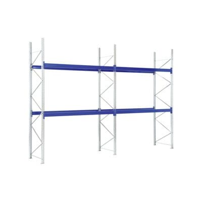 Rayonnages à palettes en kit complet Bito l 17100 x p 1100 x H 4500 montants galvanis (42183) - Publicité Rayonnages à palettes en kit complet Bito l 17100 x p 1100 x H 4500 montants galvanis (42183) - Publicité