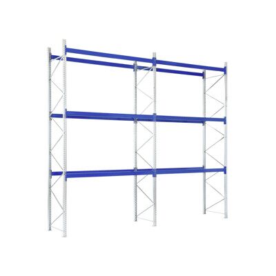 Rayonnages à palettes en kit complet Bito l 17100 x p 1100 x H 5500 montants galvanis (42390) - Publicité Rayonnages à palettes en kit complet Bito l 17100 x p 1100 x H 5500 montants galvanis (42390) - Publicité