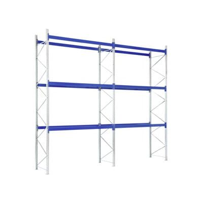 Rayonnages à palettes en kit complet Bito l 25500 x p 1100 x H 5500 montants galvanis (42393) - Publicité Rayonnages à palettes en kit complet Bito l 25500 x p 1100 x H 5500 montants galvanis (42393) - Publicité