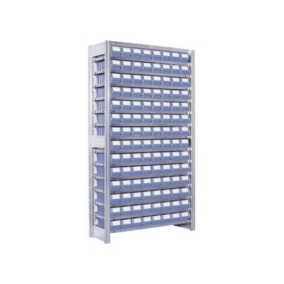 Rayonnages à tablettes équipés de bacs Bito RK p 324 x H 1850 bacs en bleu-gris (53033) - Publicité Rayonnages à tablettes équipés de bacs Bito RK p 324 x H 1850 bacs en bleu-gris (53033) - Publicité
