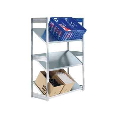 Rayonnages à tablettes inclinées Bito p 524 x H 1850 finition galvanisée (52954) - Publicité Rayonnages à tablettes inclinées Bito p 524 x H 1850 finition galvanisée (52954) - Publicité