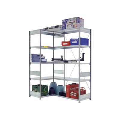 Rayonnages d'angle Bito l 1060 x 1454 x p 424 x H 2500 finition galvanisée (53068) - Publicité Rayonnages d'angle Bito l 1060 x 1454 x p 424 x H 2500 finition galvanisée (53068) - Publicité