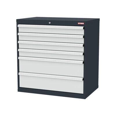 STIER Armoire à tiroirs 6 tiroirs 900 x 575 x 920 mm charge 80 kg (907615) - Publicité STIER Armoire à tiroirs 6 tiroirs 900 x 575 x 920 mm charge 80 kg (907615) - Publicité