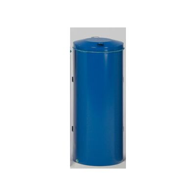VAR Conteneur à déchets en tôle d'acier - Portes doubles - Bleu - Couvercle en métal - Publicité VAR Conteneur à déchets en tôle d'acier - Portes doubles - Bleu - Couvercle en métal - Publicité