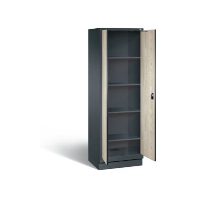 C+P Armoire à linge Evolo, H1800×I610×P500 mm, façade décor frêne Sen, corps anthracite gris (48222-20B) ; C + P Möbelsysteme (48222-20B S10150) - Publicité C+P Armoire à linge Evolo, H1800×I610×P500 mm, façade décor frêne Sen, corps anthracite gris (48222-20B) ; C + P Möbelsysteme (48222-20B S10150) - Publicité