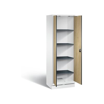 C+P Armoire à linge Evolo, H1800×I610×P500 mm, façade décor chêne Sereno, corps blanc trafic (48222-20B) ; C + P Möbelsysteme (48222-20B S10153) - Publicité C+P Armoire à linge Evolo, H1800×I610×P500 mm, façade décor chêne Sereno, corps blanc trafic (48222-20B) ; C + P Möbelsysteme (48222-20B S10153) - Publicité