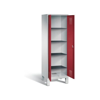 C+P Armoire à linge Evolo, H1850×I610×P500 mm, façade rubis, corps gris clair (48212-20b) ; C + P Möbelsysteme (48212-20b S10059) - Publicité C+P Armoire à linge Evolo, H1850×I610×P500 mm, façade rubis, corps gris clair (48212-20b) ; C + P Möbelsysteme (48212-20b S10059) - Publicité