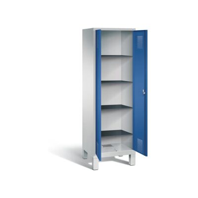 C+P Armoire à linge Evolo, H1850×I610×P500 mm, façade bleu gentiane, corps gris clair (48212-20b) ; C + P Möbelsysteme (48212-20b S10062) - Publicité C+P Armoire à linge Evolo, H1850×I610×P500 mm, façade bleu gentiane, corps gris clair (48212-20b) ; C + P Möbelsysteme (48212-20b S10062) - Publicité