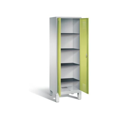 C+P Armoire à linge Evolo, H1850×I610×P500 mm, façade vert viridian, corps gris clair (48212-20b) ; C + P Möbelsysteme (48212-20b S10094) - Publicité C+P Armoire à linge Evolo, H1850×I610×P500 mm, façade vert viridian, corps gris clair (48212-20b) ; C + P Möbelsysteme (48212-20b S10094) - Publicité