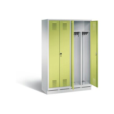 C+P Armoire à casiers Evolo noir et blanc, H1800×I1190×P500 mm, façade vert viridian, corps gris clair (48022-40) ; C + P Möbelsysteme (48022-40 S10241) - Publicité C+P Armoire à casiers Evolo noir et blanc, H1800×I1190×P500 mm, façade vert viridian, corps gris clair (48022-40) ; C + P Möbelsysteme (48022-40 S10241) - Publicité