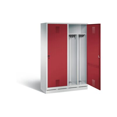 C+P Armoire à casiers Evolo noir et blanc, H1800×I1190×P500 mm, façade rubis, corps gris clair (48220-40) ; C + P Möbelsysteme (48220-40 S10004) - Publicité C+P Armoire à casiers Evolo noir et blanc, H1800×I1190×P500 mm, façade rubis, corps gris clair (48220-40) ; C + P Möbelsysteme (48220-40 S10004) - Publicité