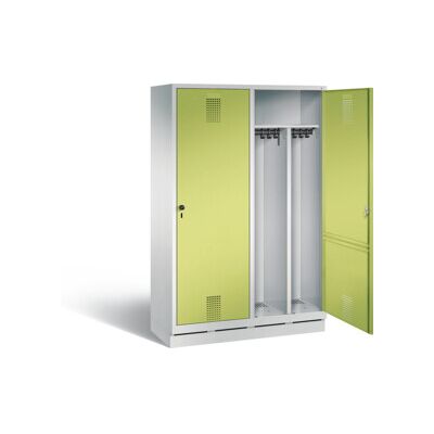 C+P Armoire à casiers Evolo noir et blanc, H1800×I1190×P500 mm, façade vert viriding, corps gris clair (48220-40) ; C + P Möbelsysteme (48220-40 S10063) - Publicité C+P Armoire à casiers Evolo noir et blanc, H1800×I1190×P500 mm, façade vert viriding, corps gris clair (48220-40) ; C + P Möbelsysteme (48220-40 S10063) - Publicité