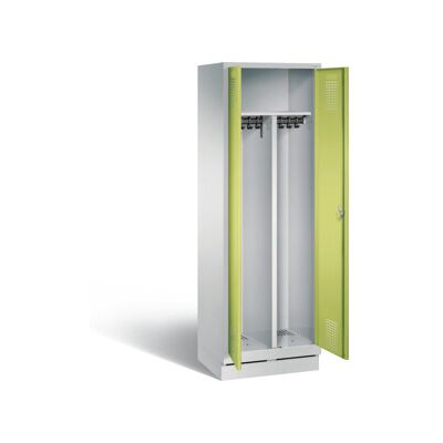 C+P Armoire à casiers Evolo noir et blanc, H1800×I610×P500 mm, façade vert viridian, corps gris clair (48022-20) ; C + P Möbelsysteme (48022-20 S10272) - Publicité C+P Armoire à casiers Evolo noir et blanc, H1800×I610×P500 mm, façade vert viridian, corps gris clair (48022-20) ; C + P Möbelsysteme (48022-20 S10272) - Publicité