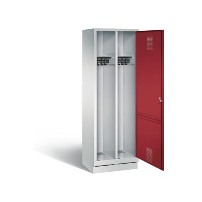 C+P Armoire à casiers Evolo noir et blanc, H1800×I610×P500 mm, façade rubis, corps gris clair (48220-20) ; C + P Möbelsysteme (48220-20 S10031) - Publicité C+P Armoire à casiers Evolo noir et blanc, H1800×I610×P500 mm, façade rubis, corps gris clair (48220-20) ; C + P Möbelsysteme (48220-20 S10031) - Publicité