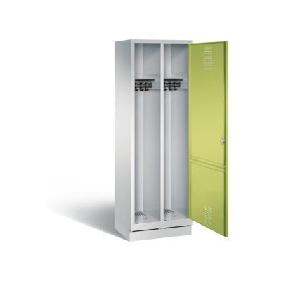C+P Armoire à casiers Evolo noir et blanc, H1800 × I610 × P500 mm, façade vert viridian, corps gris clair (48220-20) ; C + P Möbelsysteme (48220-20 S10060) - Publicité C+P Armoire à casiers Evolo noir et blanc, H1800 × I610 × P500 mm, façade vert viridian, corps gris clair (48220-20) ; C + P Möbelsysteme (48220-20 S10060) - Publicité