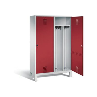 C+P Armoire à casiers Evolo noir et blanc, H1850 × I1190 × P500 mm, façade rubis, corps gris clair (48210-40) ; C + P Möbelsysteme (48210-40 S10039) - Publicité C+P Armoire à casiers Evolo noir et blanc, H1850 × I1190 × P500 mm, façade rubis, corps gris clair (48210-40) ; C + P Möbelsysteme (48210-40 S10039) - Publicité