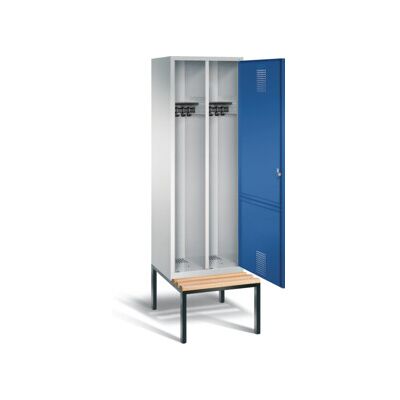 C+P Armoire noire et blanche Evolo, H2090×I610×P500mm, façade Enzianblau, corps gris clair, châssis gris noir (48250-20) ; C + P Möbelsysteme (48250-20 S10008) - Publicité C+P Armoire noire et blanche Evolo, H2090×I610×P500mm, façade Enzianblau, corps gris clair, châssis gris noir (48250-20) ; C + P Möbelsysteme (48250-20 S10008) - Publicité