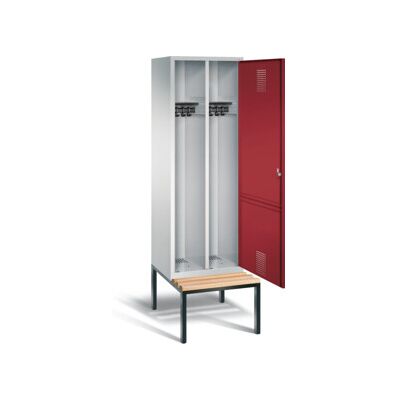 C+P Armoire à casiers Evolo noir et blanc, H2090 × I610 × P500 mm, façade rubis, corps gris clair, châssis gris noir (48250-20) ; C + P Möbelsysteme (48250-20 S10030) - Publicité C+P Armoire à casiers Evolo noir et blanc, H2090 × I610 × P500 mm, façade rubis, corps gris clair, châssis gris noir (48250-20) ; C + P Möbelsysteme (48250-20 S10030) - Publicité