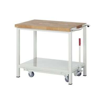 Rau. - Absenkbare Werkbank Modell 8000 - Hêtre - 40 mm - Workbench - Publicité Rau. - Absenkbare Werkbank Modell 8000 - Hêtre - 40 mm - Workbench - Publicité