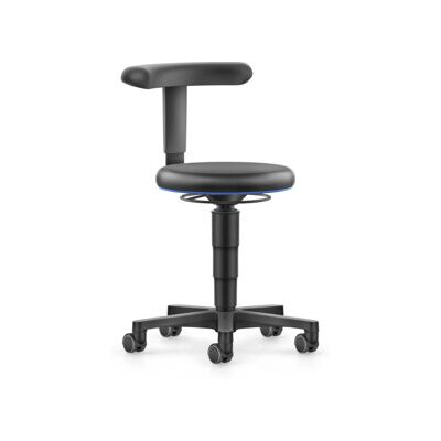 bimos Allround tabouret avec roulettes, similicuir noir, hauteur d'assise 450-650 mm, support Flex (9463-MG01-3277-1F) - Publicité bimos Allround tabouret avec roulettes, similicuir noir, hauteur d'assise 450-650 mm, support Flex (9463-MG01-3277-1F) - Publicité