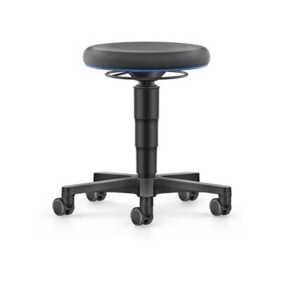 bimos Allround tabouret avec roulettes, Supertec noir, hauteur d'assise 450-650 mm, anneau de couleur bleu (9463-SP01-3277) - Publicité bimos Allround tabouret avec roulettes, Supertec noir, hauteur d'assise 450-650 mm, anneau de couleur bleu (9463-SP01-3277) - Publicité