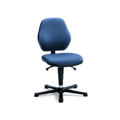 Chaise de bureau Bimos Labor - Dossier à contact, hauteur réglable, bleu - Publicité Chaise de bureau Bimos Labor - Dossier à contact, hauteur réglable, bleu - Publicité