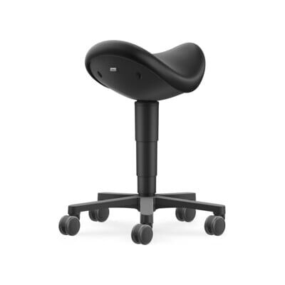 Bimos Tabouret selle Allround avec roulettes, simili cuir noir, hauteur d’assise 540-800 mm (9473-MG01) - Publicité Bimos Tabouret selle Allround avec roulettes, simili cuir noir, hauteur d’assise 540-800 mm (9473-MG01) - Publicité