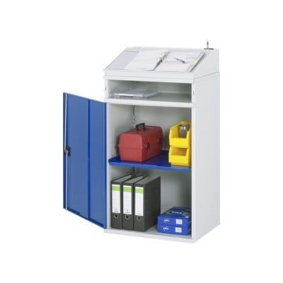 Rau. Bureau debout avec armoire latérale Modèle 01 - Publicité Rau. Bureau debout avec armoire latérale Modèle 01 - Publicité