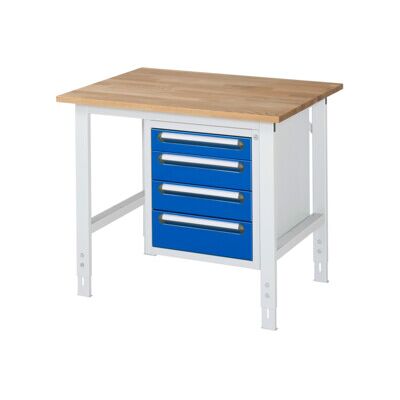 Table de travail réglable avec armoire à tiroirs - KaiserKraft - Publicité Table de travail réglable avec armoire à tiroirs - KaiserKraft - Publicité