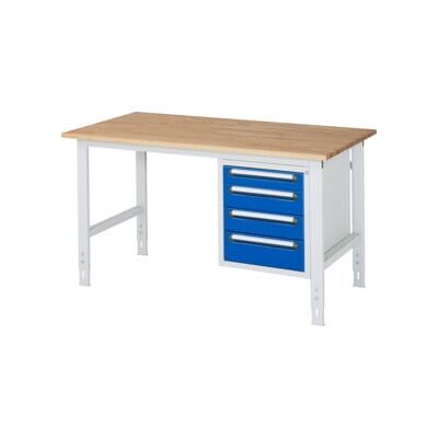 Rau Table de travail Tom réglable en hauteur KM07, L1500xP800xH760-1080mm, plateau B 25mm (06-625B80-15-KM07.11) - Publicité Rau Table de travail Tom réglable en hauteur KM07, L1500xP800xH760-1080mm, plateau B 25mm (06-625B80-15-KM07.11) - Publicité