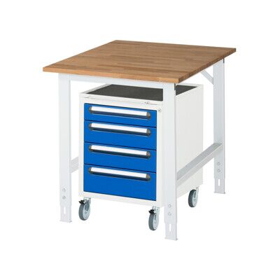 Rau Table de travail Tom réglable en hauteur KM10, L750xP1000xH760-1080mm, plateau B-25mm (06-625B10-07-KM10.11) - Publicité Rau Table de travail Tom réglable en hauteur KM10, L750xP1000xH760-1080mm, plateau B-25mm (06-625B10-07-KM10.11) - Publicité