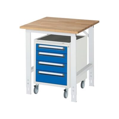 Rau Table de travail Tom réglable en hauteur KM10, L750xP800xH760-1080mm, plateau B 25mm (06-625B80-07-KM10.11) - Publicité Rau Table de travail Tom réglable en hauteur KM10, L750xP800xH760-1080mm, plateau B 25mm (06-625B80-07-KM10.11) - Publicité