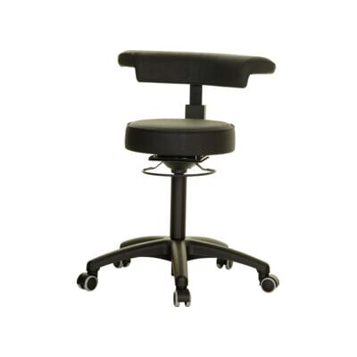STIER Tabouret pivotant noir Ø 360 mm réglable en hauteur 110 kg dossier et accoudoirs 360° (907646) - Publicité STIER Tabouret pivotant noir Ø 360 mm réglable en hauteur 110 kg dossier et accoudoirs 360° (907646) - Publicité