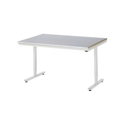 RAU Table de travail électrique réglable - Surface en acier - Publicité RAU Table de travail électrique réglable - Surface en acier - Publicité