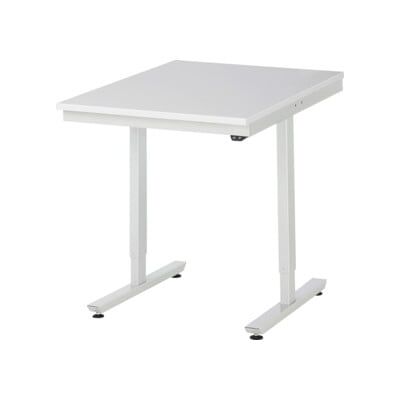 RAU Table de travail électrique réglable en hauteur - 750x1000mm - Gris clair RAL 7035 - Publicité RAU Table de travail électrique réglable en hauteur - 750x1000mm - Gris clair RAL 7035 - Publicité