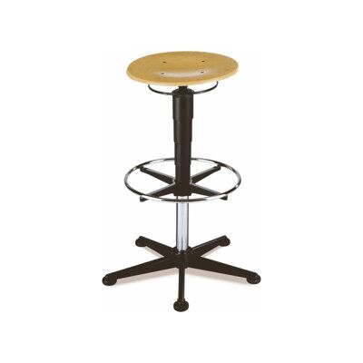 Tabouret pivotant avec patins et anneau de piètement hêtre naturel H. d'assise r ; Bimos (9469-3000) - Publicité Tabouret pivotant avec patins et anneau de piètement hêtre naturel H. d'assise r ; Bimos (9469-3000) - Publicité