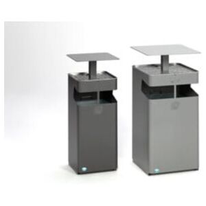 VAR Cendrier/Collecteur de déchets avec toit L 45 argent 72 l (21275) - Publicité VAR Cendrier/Collecteur de déchets avec toit L 45 argent 72 l (21275) - Publicité