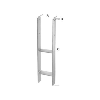 Support H-Post Zincé 71mm - Support de Palissade - Publicité Support H-Post Zincé 71mm - Support de Palissade - Publicité